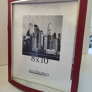 Aaron Brothers Red Leather Photo Frame 8×10"